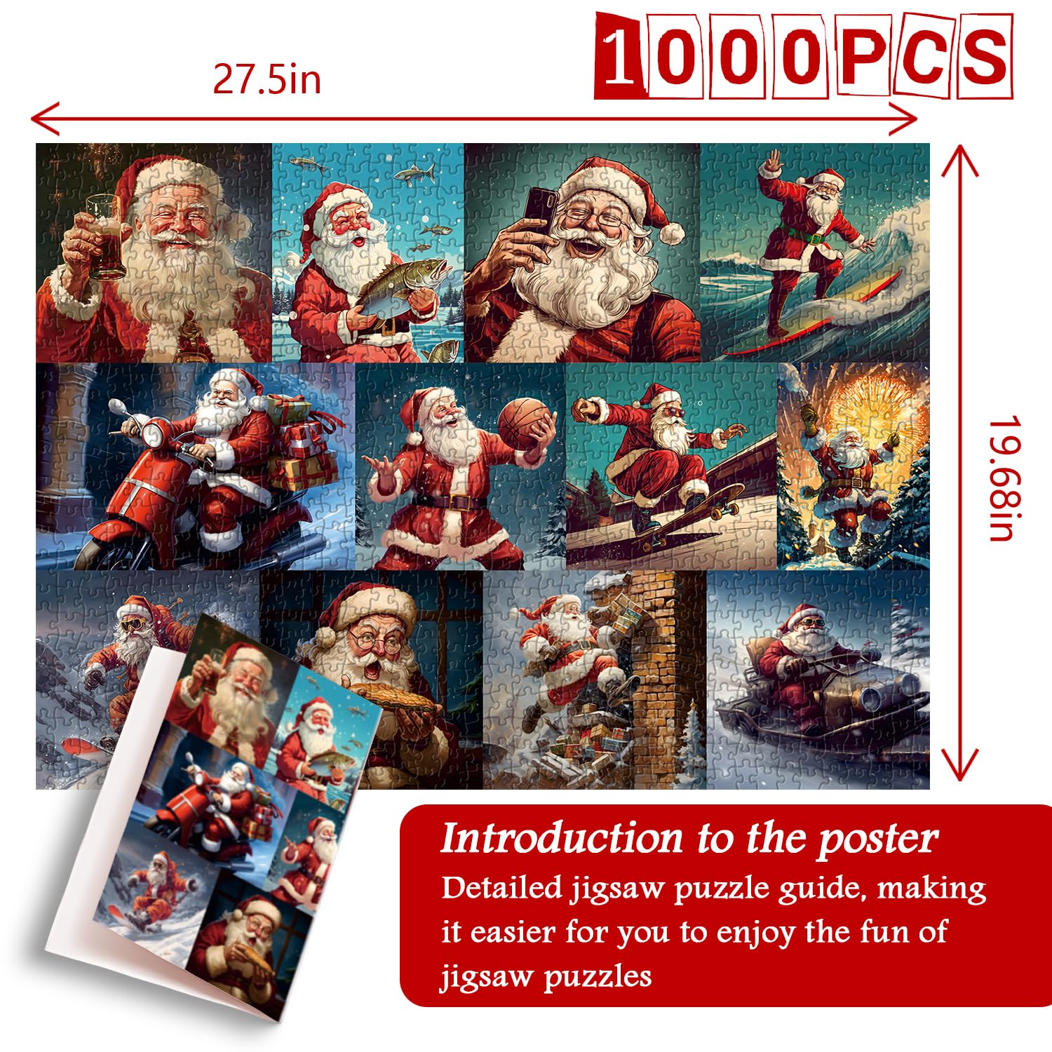 Christmas divertente santa claus puzzle puzzle 1000 pezzi
