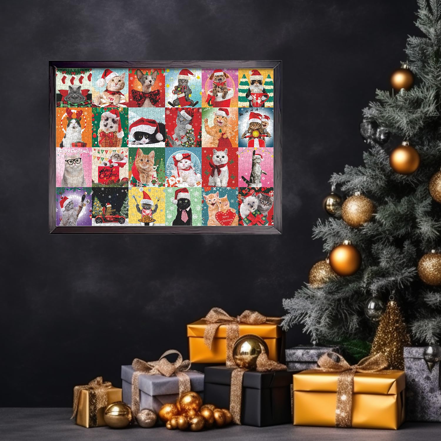 Puzzle gatto natalizio puzzle 1000 pezzi