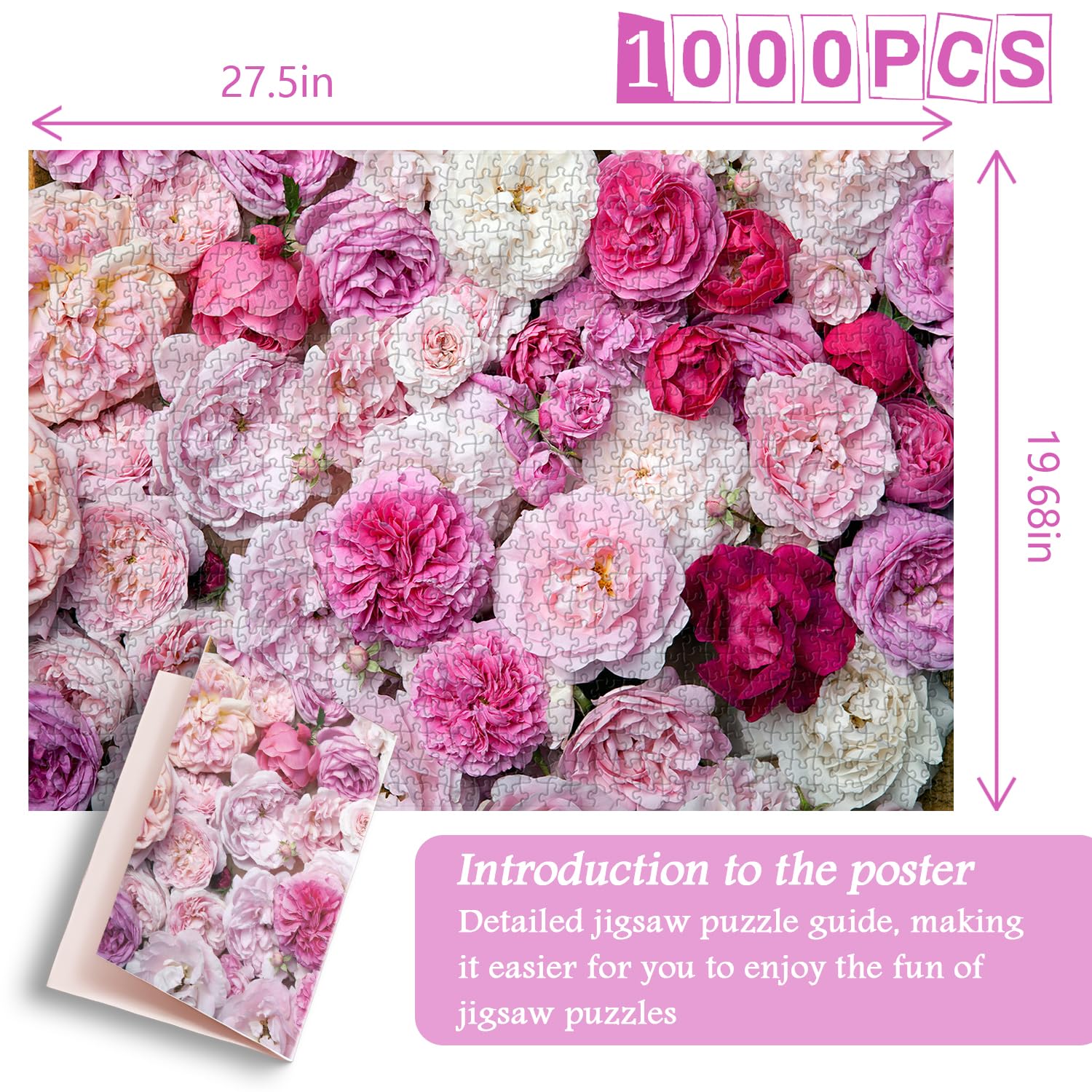Puzzle rosa rosa puzzle 1000 pezzi