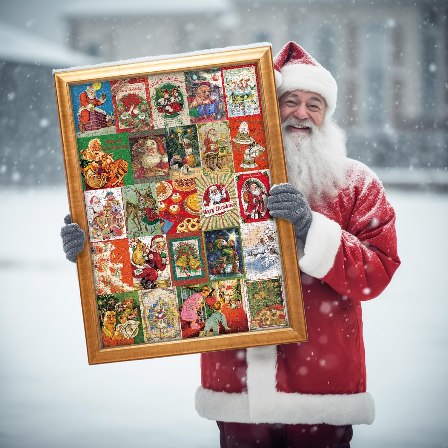 Vintage -Weihnachts -Puzzle 1000 Stücke