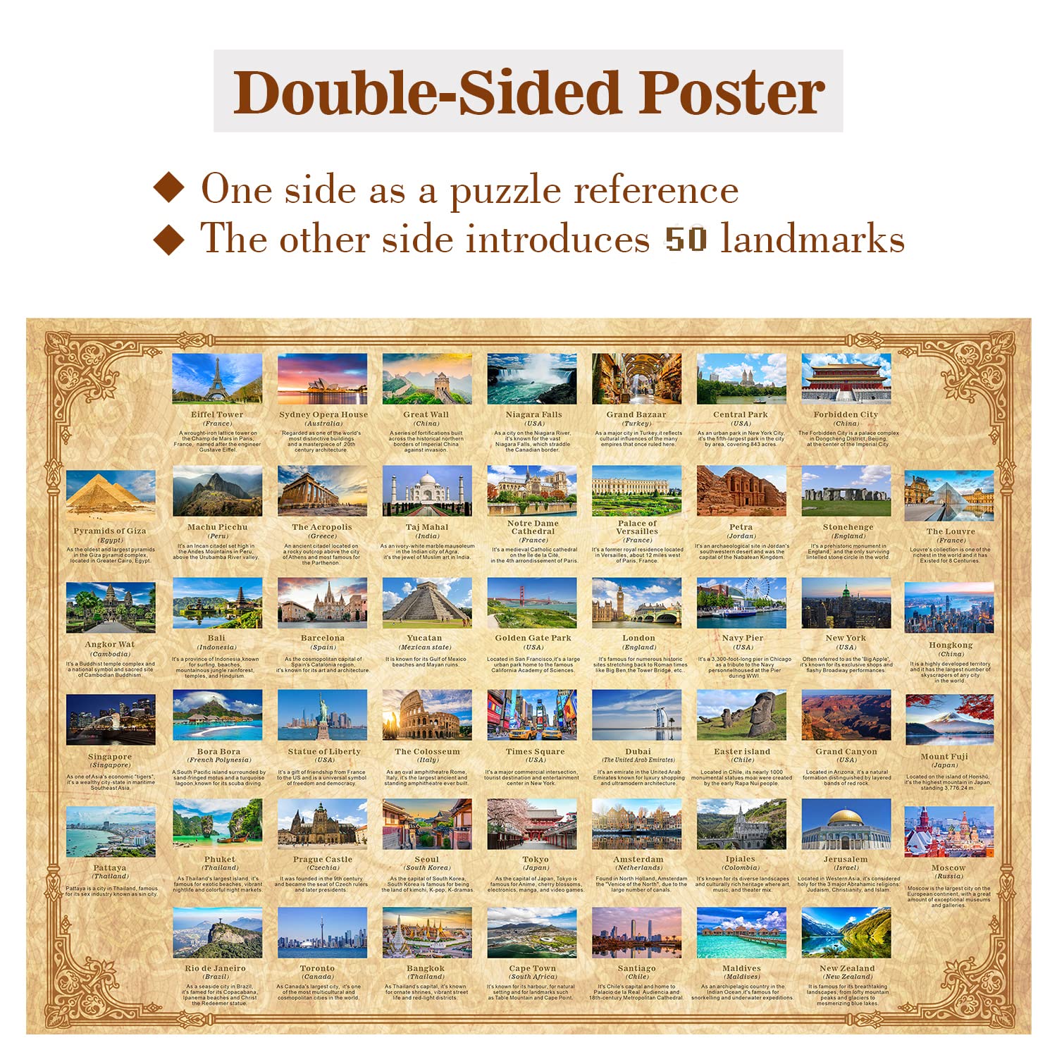 Vintage World Travel Jigsaw Puzzle 1000 Stücke