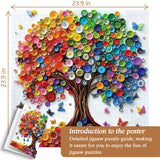 Button Art Tree Jigsaw Puzzle 1000 Pieces