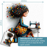 Puzzle Fille à Coudre 1000 Pièces