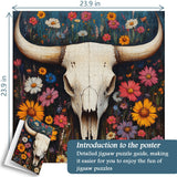 Wildflower Skull Jigsaw Puzzle 1000 Pieces