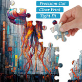 Neon Jellyfish City Jigsaw Puzzles 1000 Pieces