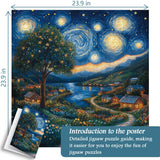 Starry Night Town Jigsaw Puzzle 1000 Pieces