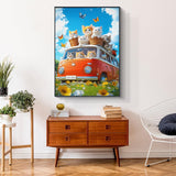 Sunny Cat Ride Jigsaw Puzzle 1000 Pieces