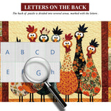 Fabric Chickens Jigsaw Puzzle 1000 Pieces