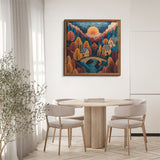 Puzzle del villaggio del tramonto dorato, 1000 pezzi