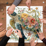 Blühendes Schildkröten-Puzzle 1000 Teile
