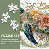 Blühendes Schildkröten-Puzzle 1000 Teile