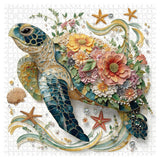 Blühendes Schildkröten-Puzzle 1000 Teile