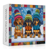 Winterdachshunds Puzzles 1000 Stücke