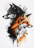 Wolf Fox Art Jigsaw Puzzle 1000 Pieces