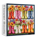 Botas de flores rompecabezas rompecabezas 1000 piezas