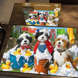 Bubble Bath Puppies Jigsaw Puzzle 1000 Pieces
