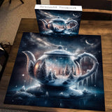 Snowlit Teapot Jigsaw Puzzle 1000 Piece