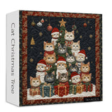 Cat Christmas Tree Jigsaw Puzzle 1000