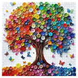 Button Art Tree Jigsaw Puzzle 1000 Pieces