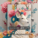 Floral Deer Jigsaw Puzzles 1000 Pieces