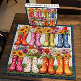 Botas de flores rompecabezas rompecabezas 1000 piezas