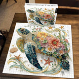 Blühendes Schildkröten-Puzzle 1000 Teile
