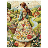 Floral Country Lady Jigsaw Puzzle 1000 Pieces