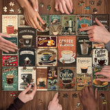 Vintage Coffee Collage Jigsaw Puzzle 1000 Pieces