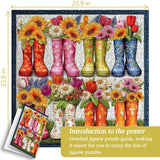 Botas de flores rompecabezas rompecabezas 1000 piezas