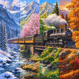 Seasons Train Jigsaw Puzzle 1000 Piece