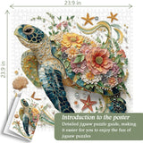 Blühendes Schildkröten-Puzzle 1000 Teile