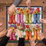 Botas de flores rompecabezas rompecabezas 1000 piezas