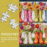 Botas de flores rompecabezas rompecabezas 1000 piezas