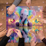 Rainbow Elephant Jigsaw Puzzle 1000 Piece