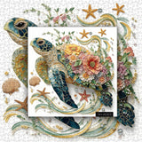 Blühendes Schildkröten-Puzzle 1000 Teile