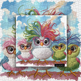 Pulli colorati divertenti puzzle puzzle 1000