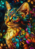Mystic Floral Cat Jigsaw Puzzles 1000 Piece