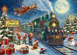Pezzi di puzzle treno di natale 1000 pezzi