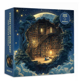 Rompecabezas de nido de libro de noche estrellada, 1000 piezas