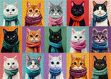 Cat Scarf Collection Jigsaw Puzzle 1000 Pieces