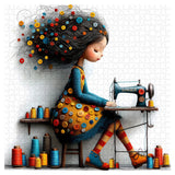 Puzzle Fille à Coudre 1000 Pièces