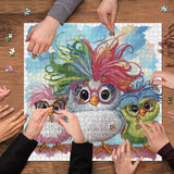Pulli colorati divertenti puzzle puzzle 1000
