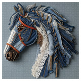Puzzle Cheval en Denim 1000 Pièces