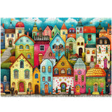 Puzzle Ville colorée 1000 pièces