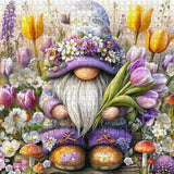 Floral Gnome Jigsaw Puzzle 1000 Pieces