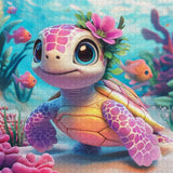 Pink Turtle Jigsaw Puzzle 1000 Pieces