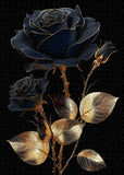 Black Gold Rose Jigsaw Puzzles 1000 Pieces