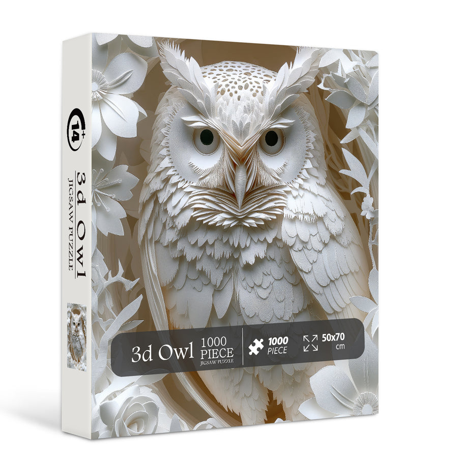 3D Owl Jigsaw Puzzle 1000 Pieces – Closeteyes