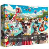 Pooch Pool Party Jigsaw Puzzle 1000 Pieces