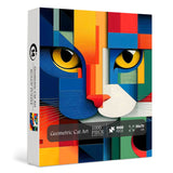 Geometric Cat Art Jigsaw Puzzle 1000 Pieces
